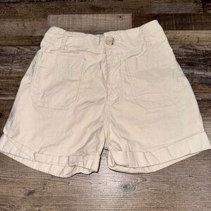 Anthropologie Linen Blend Rolled Cuff Shorts Size 25 Beige Summer Shorts